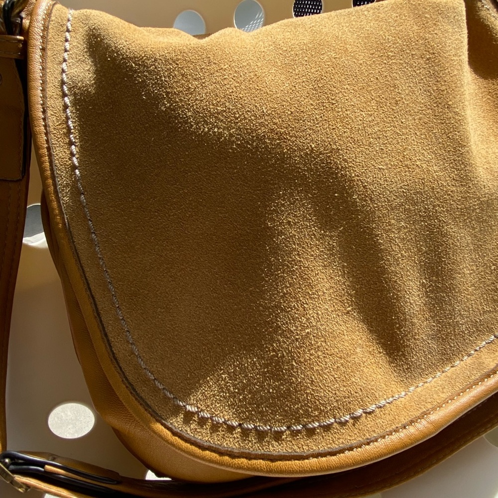 Luxurious soft suede and leather David Jones Hobo bag